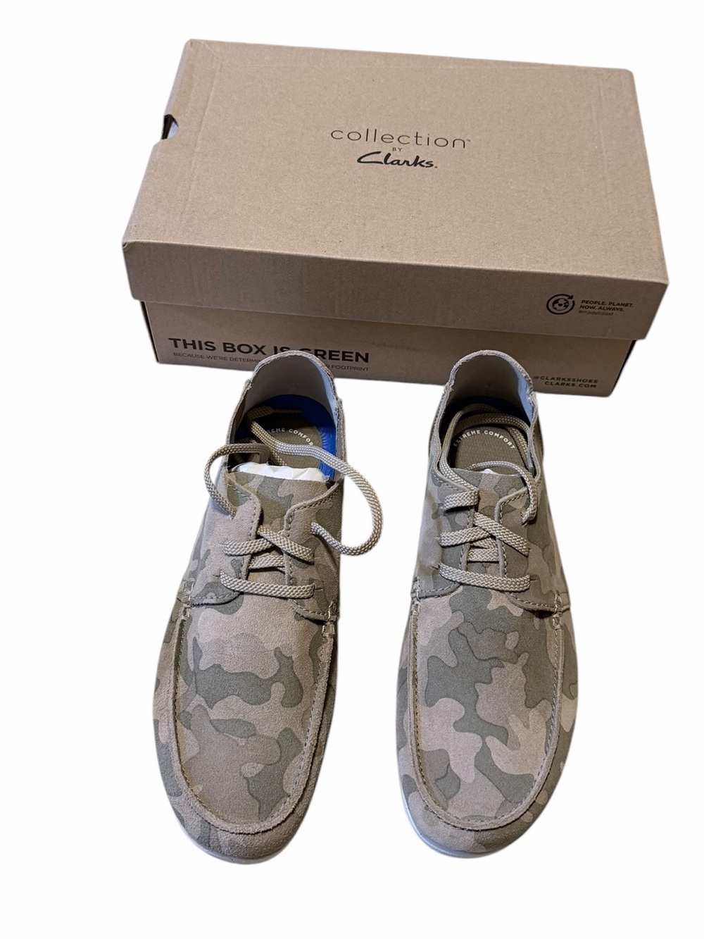 🌼🌟NIB Clarks Men’s ShacreLite Low shoes in a Sand Camouflage.
